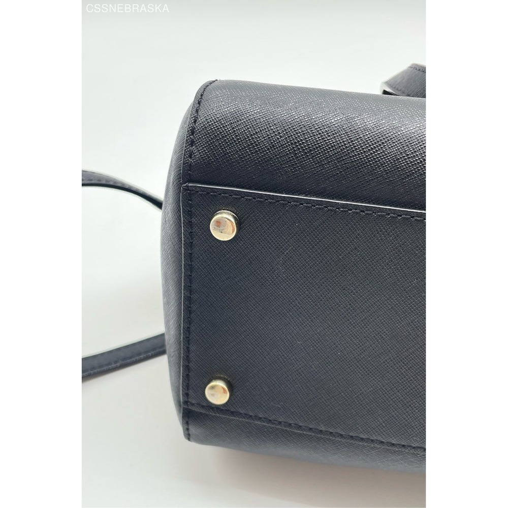Kate Spade Black "Lanae" Laurel Way‎ Black Satchel Crossbody Handbag - Size M - Picture 8 of 11